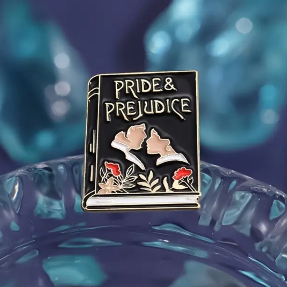 3/$25 Jane Austin’s “Pride and Prejudice” pin Romance, Period Literature, Book - Picture 4 of 11